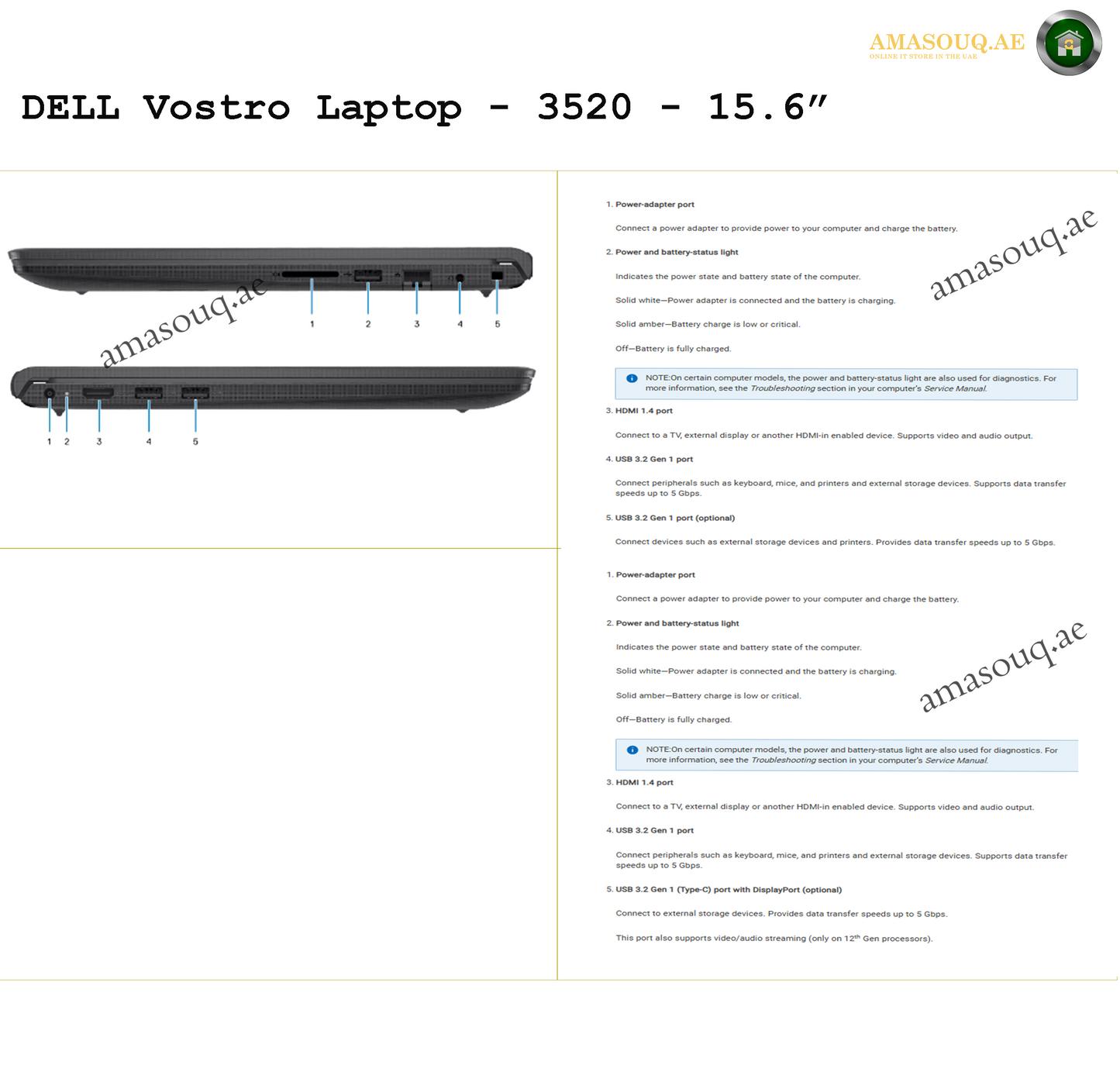 Dell Vostro 3520 Laptop – 15.6" | AMASOUQ.AE 5