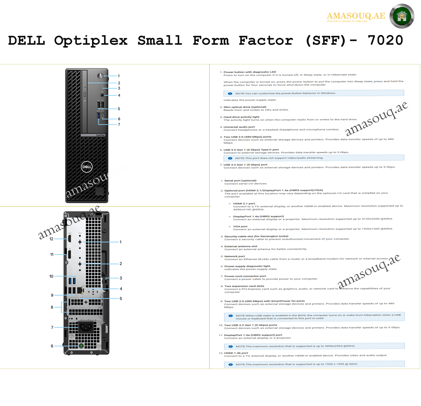 DELL OPTIPLEX 7020 SFF - Ubuntu Linux | Compact Desktop for Work & Play