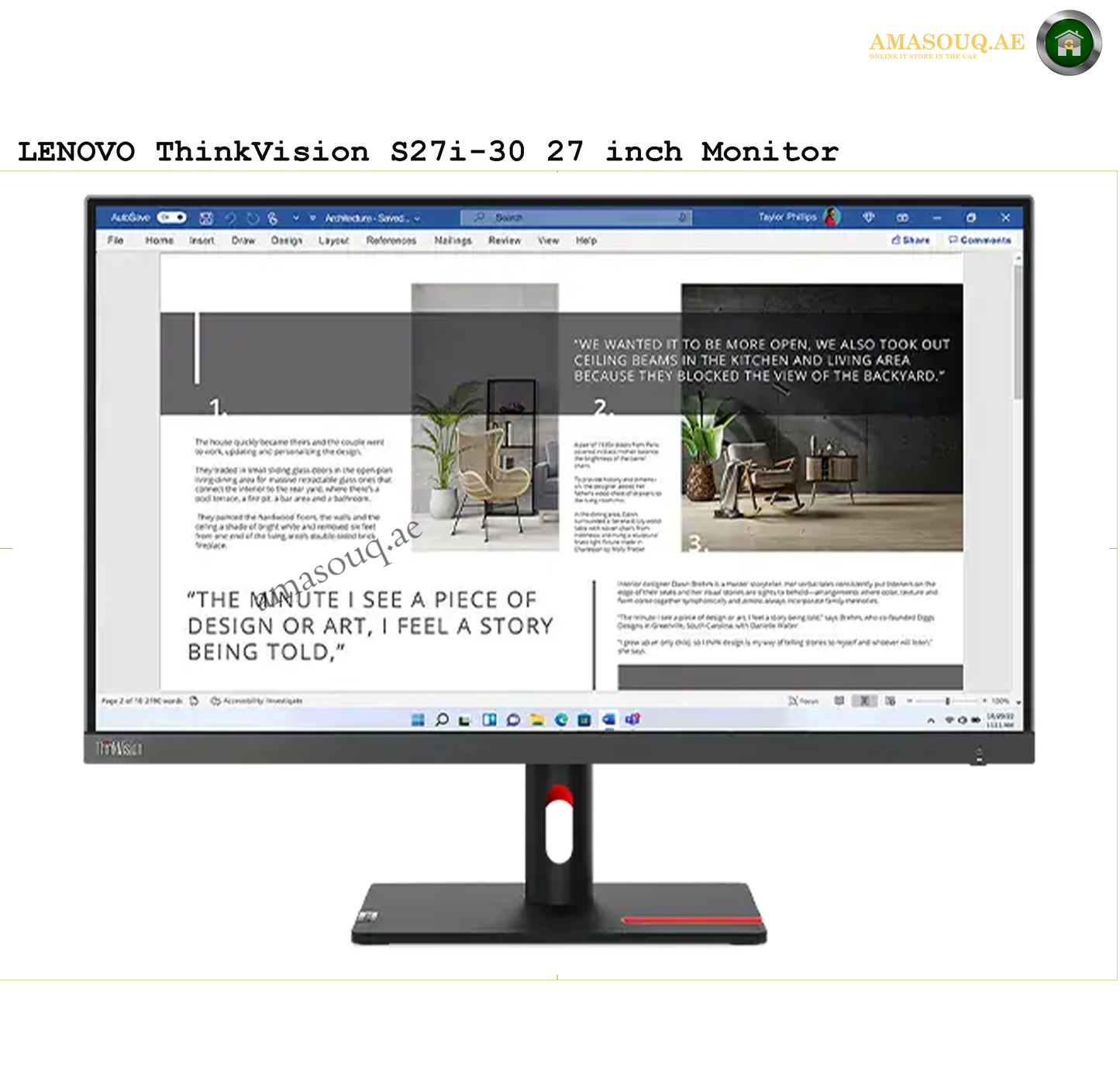 Lenovo Monitor - S27i-30 / 27" | Sleek & High-Performance Display