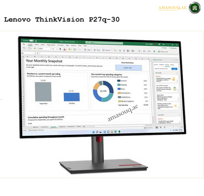 Lenovo ThinkVision P27q-30 Monitor 27" – Premium QHD Visuals & Ergonomic Design