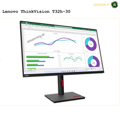 Lenovo ThinkVision T32h-30" 31.5" Monitor – QHD Clarity for Professionals