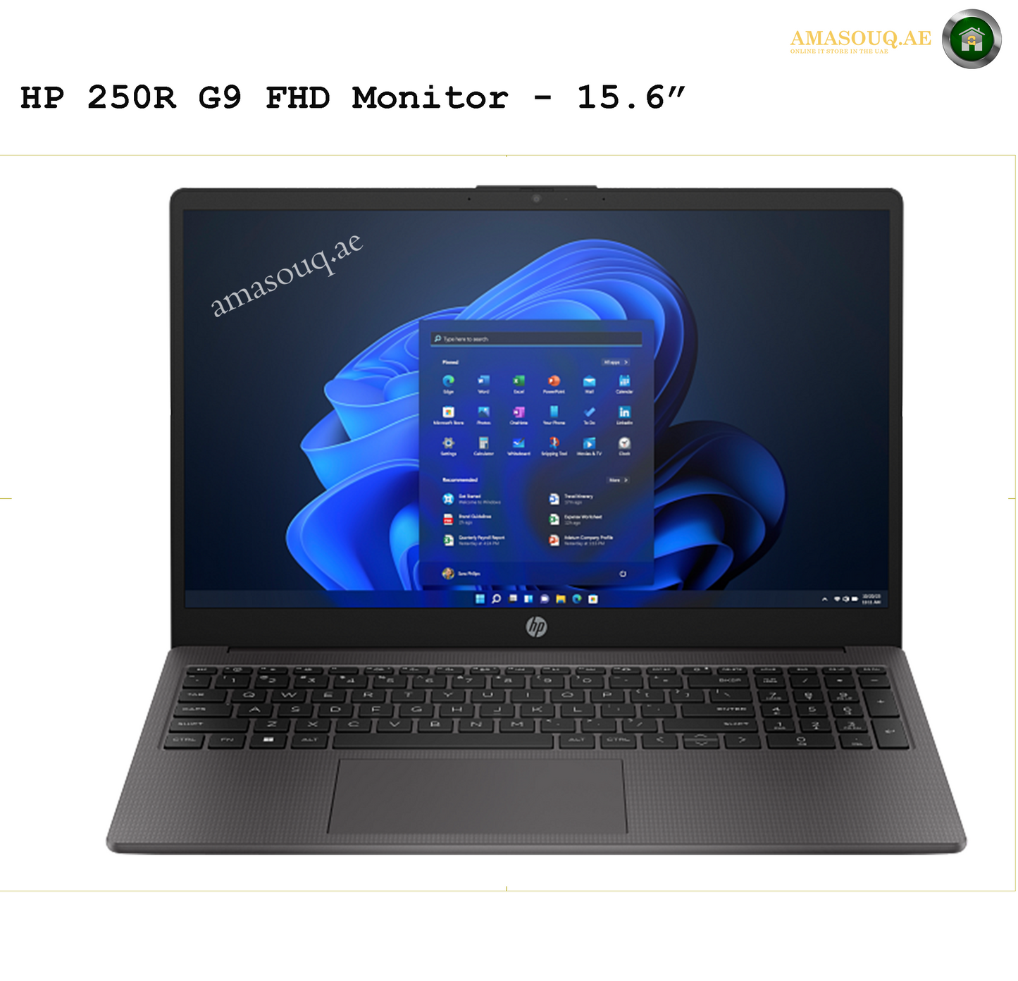 HP 250R G9 Notebook – 15.6 | AMASOUQ.AE FRONT VIEW