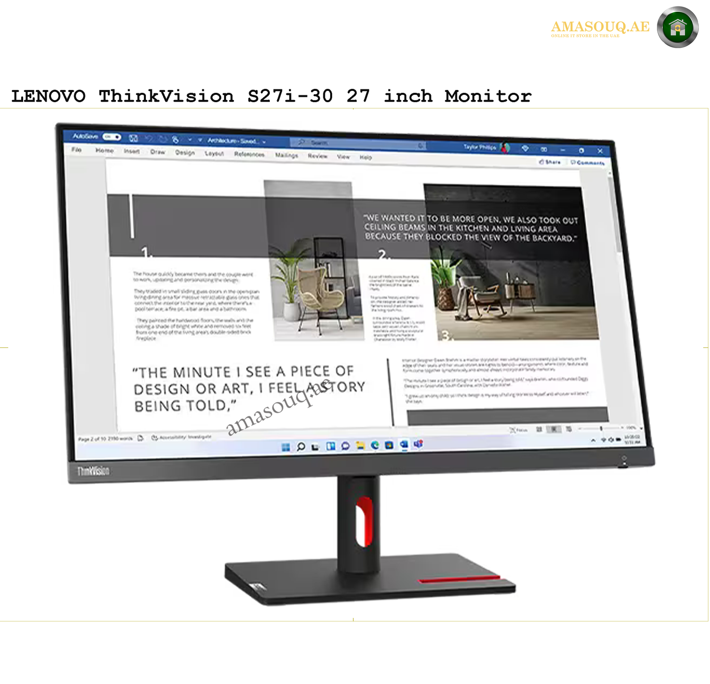 Lenovo Monitor - S27i-30 / 27" | Sleek & High-Performance Display