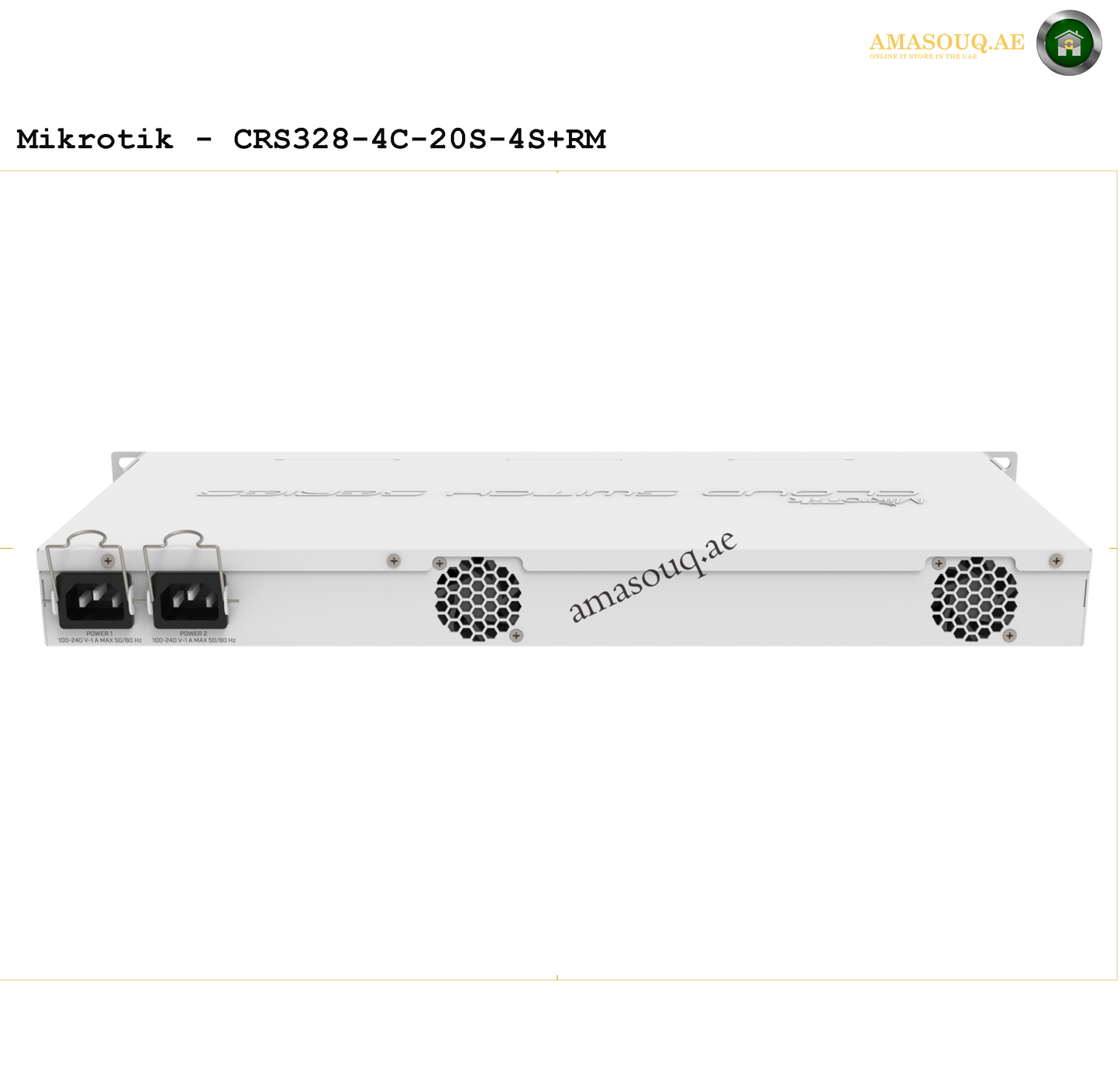 Mikrotik CRS328-4C-20S-4S+RM router switch on AMASOUQ.AE BACK VIEW