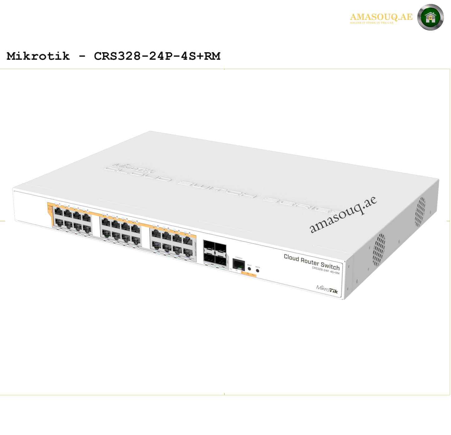 Mikrotik Cloud Router Switch CRS328-24P-4S+RM on AMASOUQ.AE - SIDE VIEW