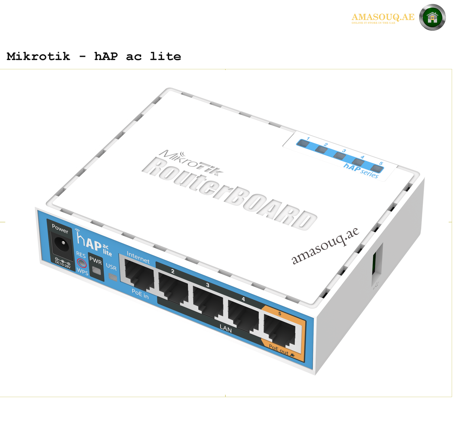 Mikrotik RouterBOARD hAP ac lite at AMASOUQ.AE side view