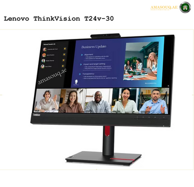 Lenovo ThinkVision T24v-30 Monitor with Full HD & Built-in Webcam