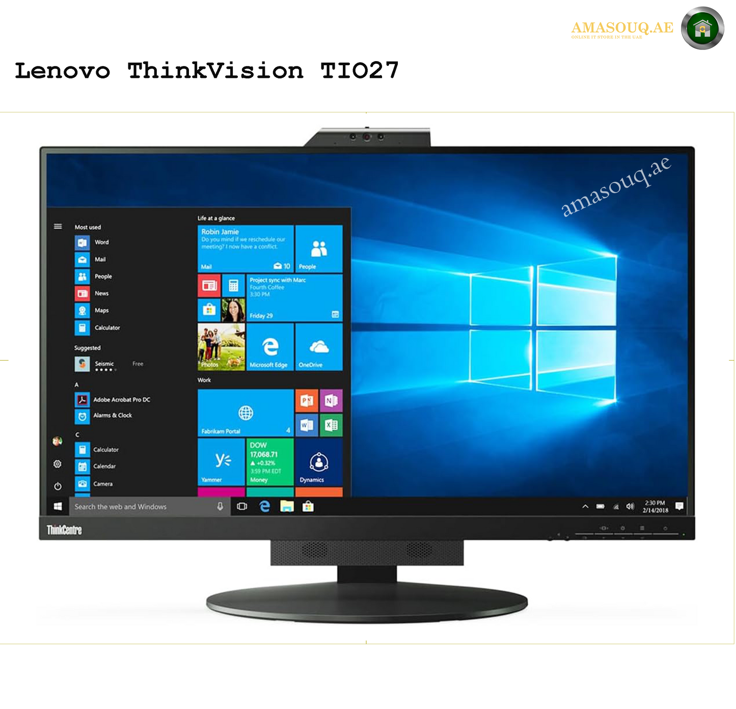 Lenovo ThinkCentre Tiny-In-One (TIO) 27" Monitor – UHD Display for Professionals
