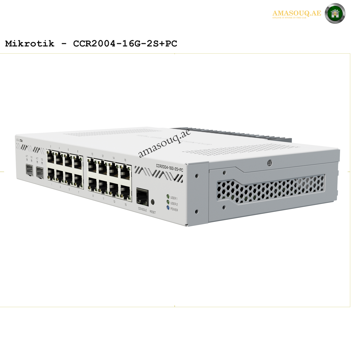 MikroTik CCR2004-16G-2S+PC Router | AMASOUQ.AE SIDE VIEW