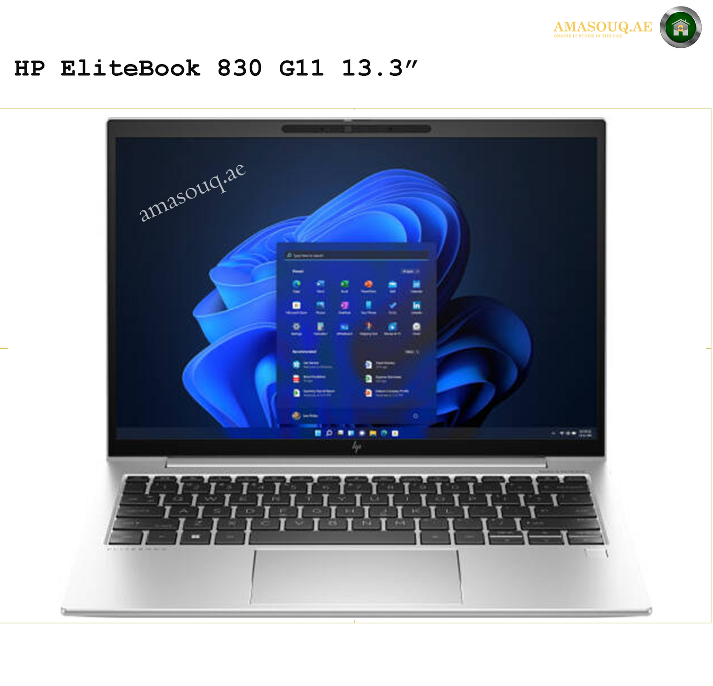 HP EliteBook 830 G11 Ultra 7 W11Pro | AMASOUQ,AE FRONT VIEW
