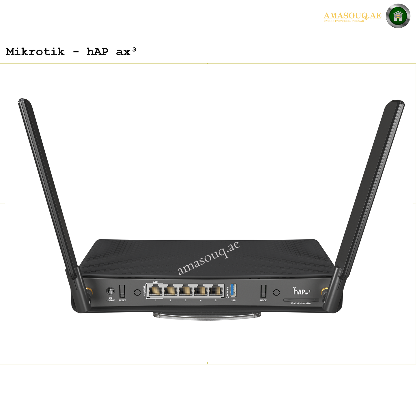 Mikrotik HAP AX3 router AT AMASOUQ.AE - PORT VIEW