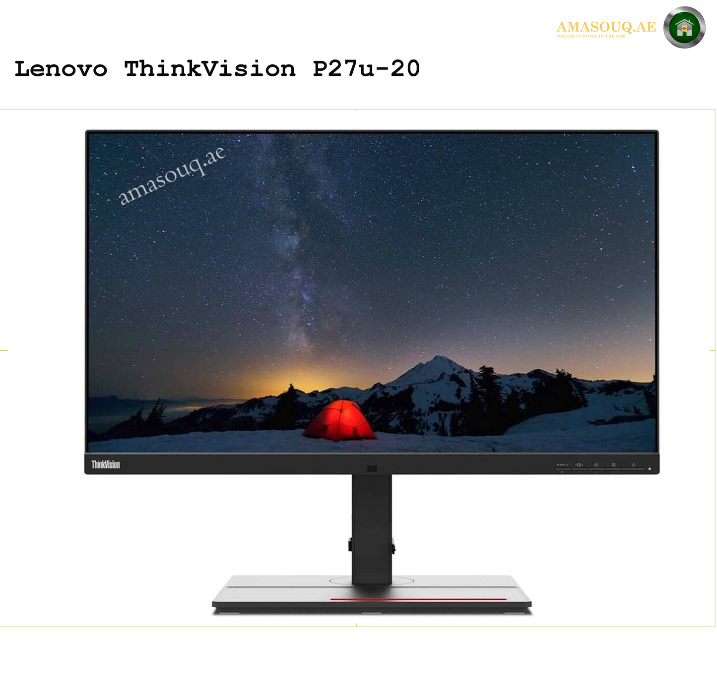 Lenovo ThinkVision P27u-20 27" Monitor – UHD Display for Professionals
