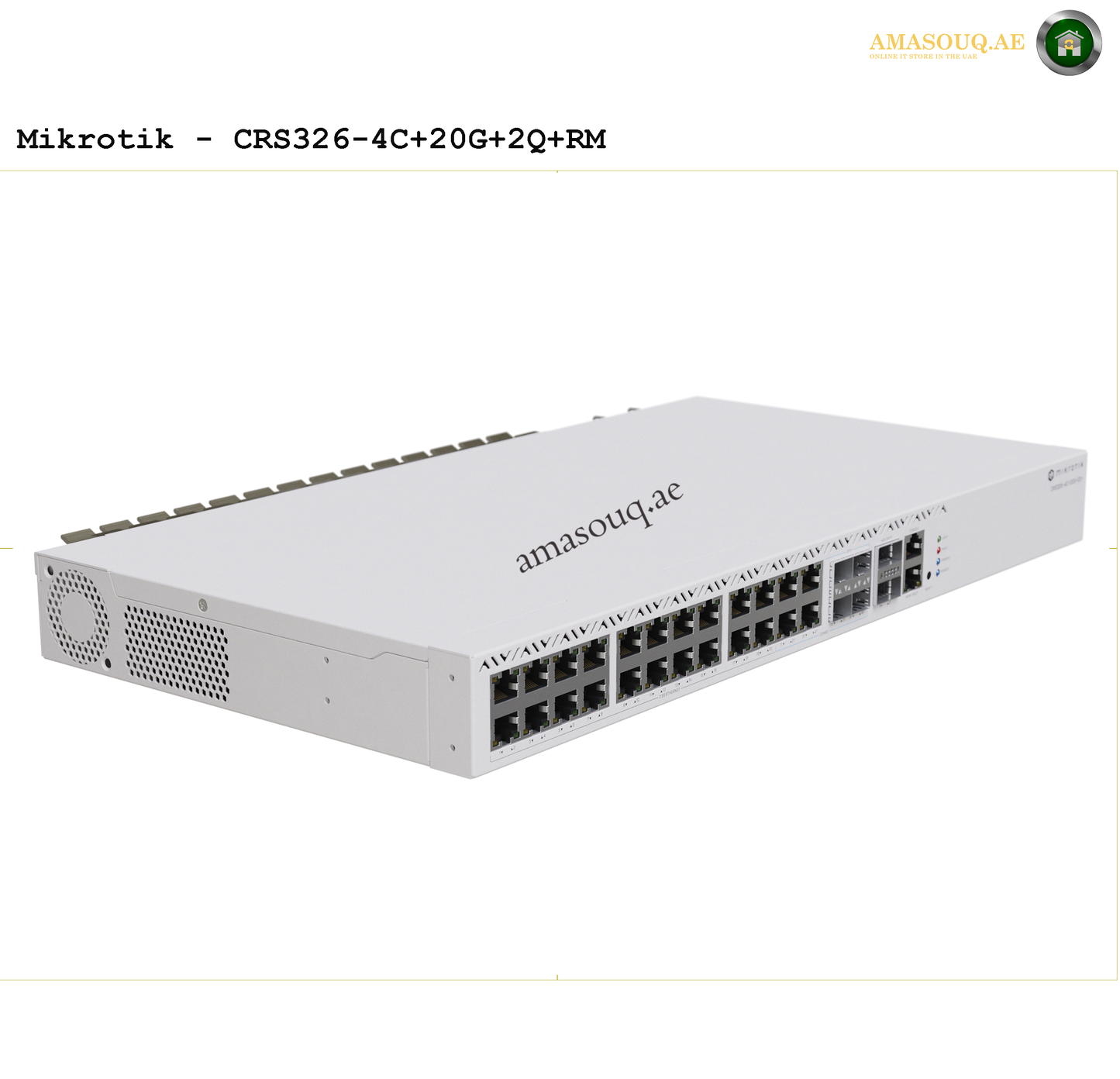 MIKROTIK CRS326-4C+20G+2Q+RM
at AMASOUQ.AE - SIDE VIEW