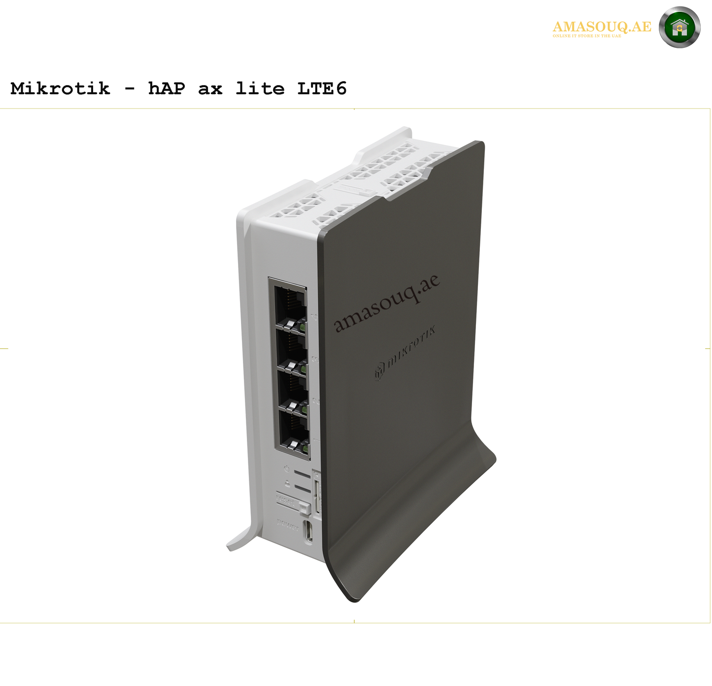 Mikrotik HAP ax lite LTE6 router Front View | AMASOUQ.AE