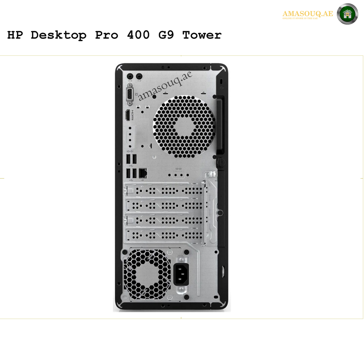 HP Pro 400 G9 Tower Desktop | AMASOUQ.AE BACK VIEW
