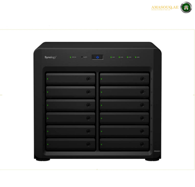 Synology DiskStation DS2422+ 12-Bay NAS Enclosure, AMD Ryzen V1500B 2.2GHz, 4GB DDR4 RAM, 12 x 3.5"/2.5" SATA Drive Bays, 2x USB 3.2 Gen 1 Type-A | 1x Mini-SAS, 4 x Gigabit ETH Black | DS2422+ | Free Warranty 2-3 Years | amasouq.ae