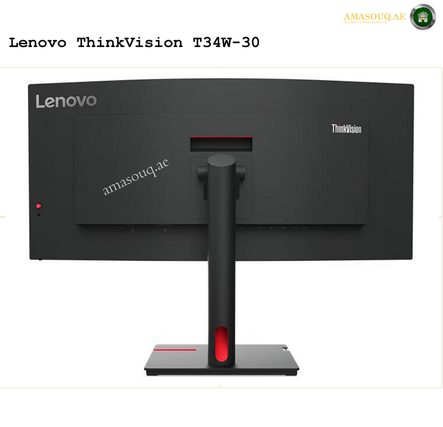 Lenovo ThinkVision T34w-30 34" Monitor – Ultra-Wide QHD for Professionals