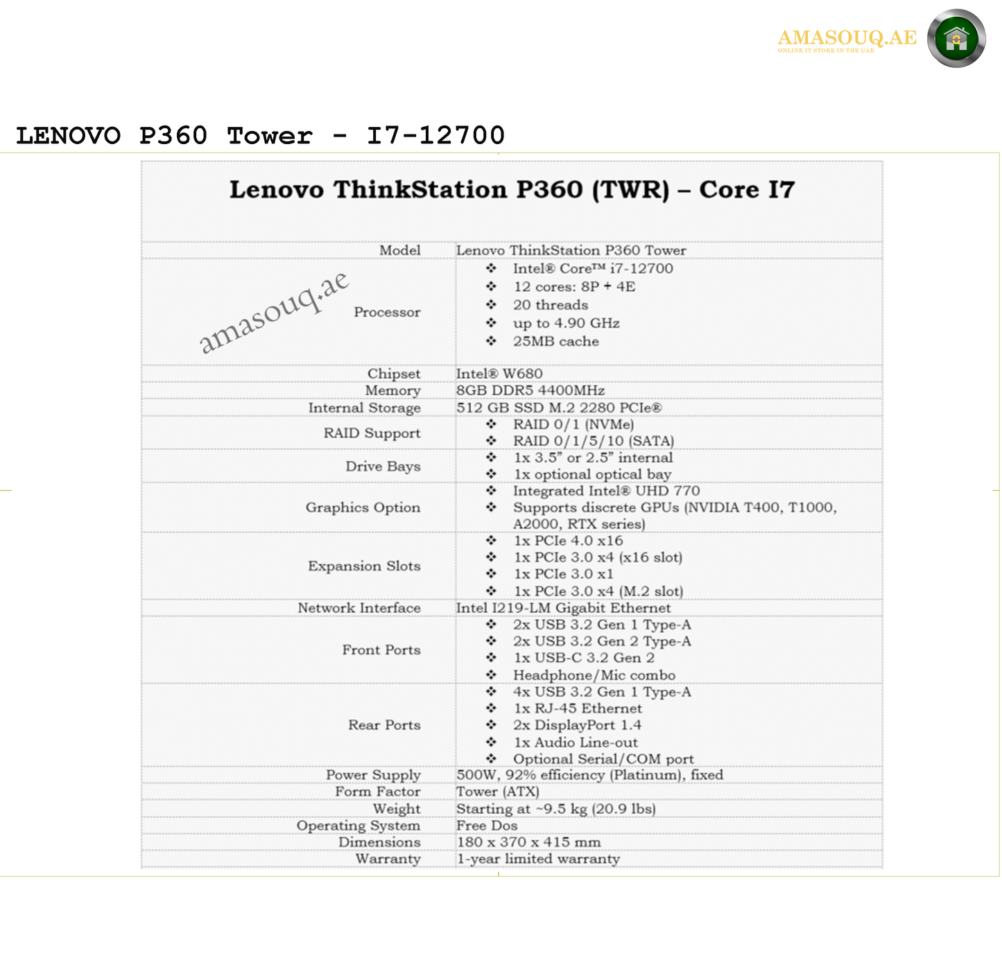 Lenovo ThinkStation (TWR) P360