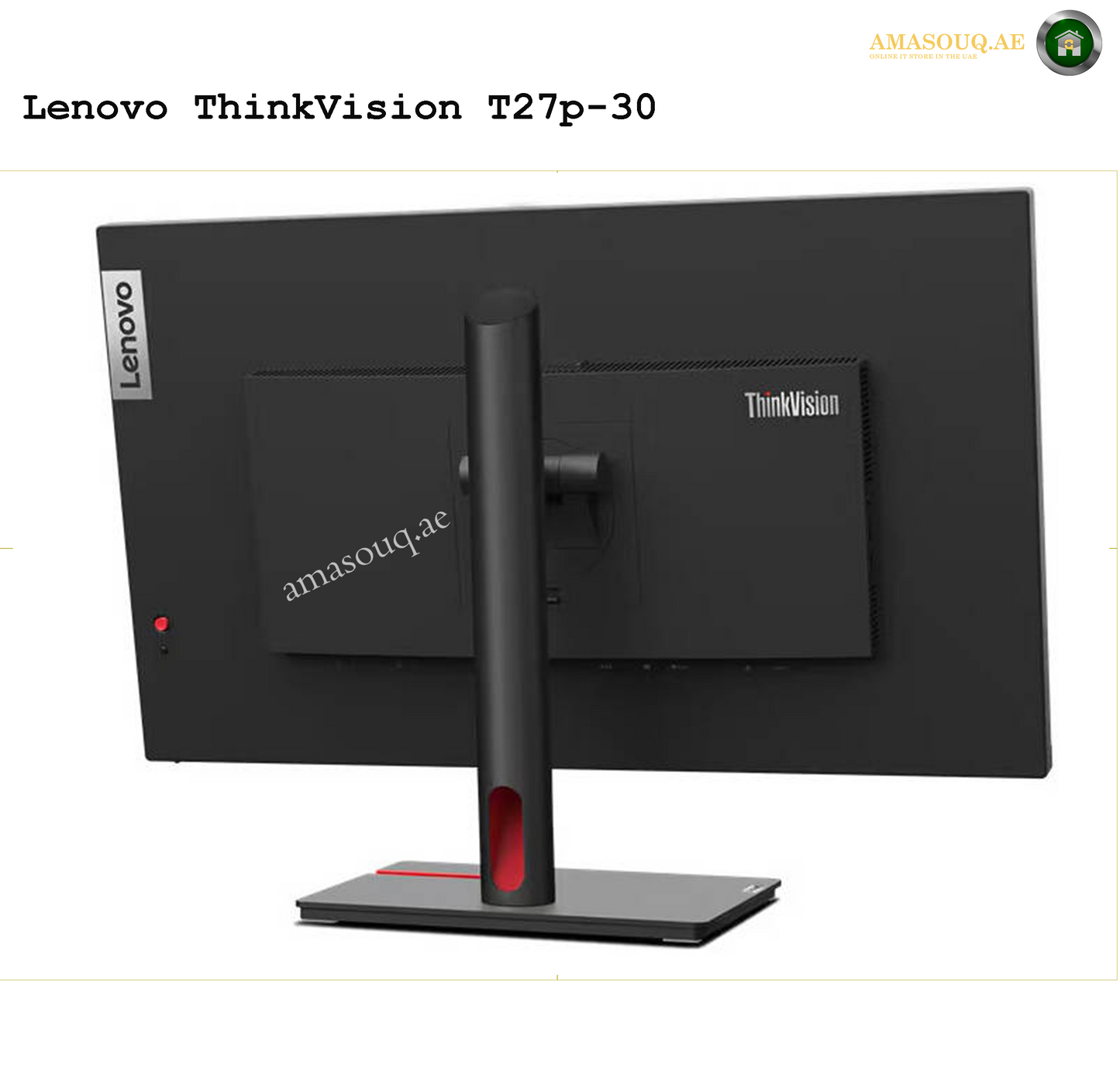 Lenovo ThinkVision T27p-30 Monitor – 27" 4K UHD Display for Professionals