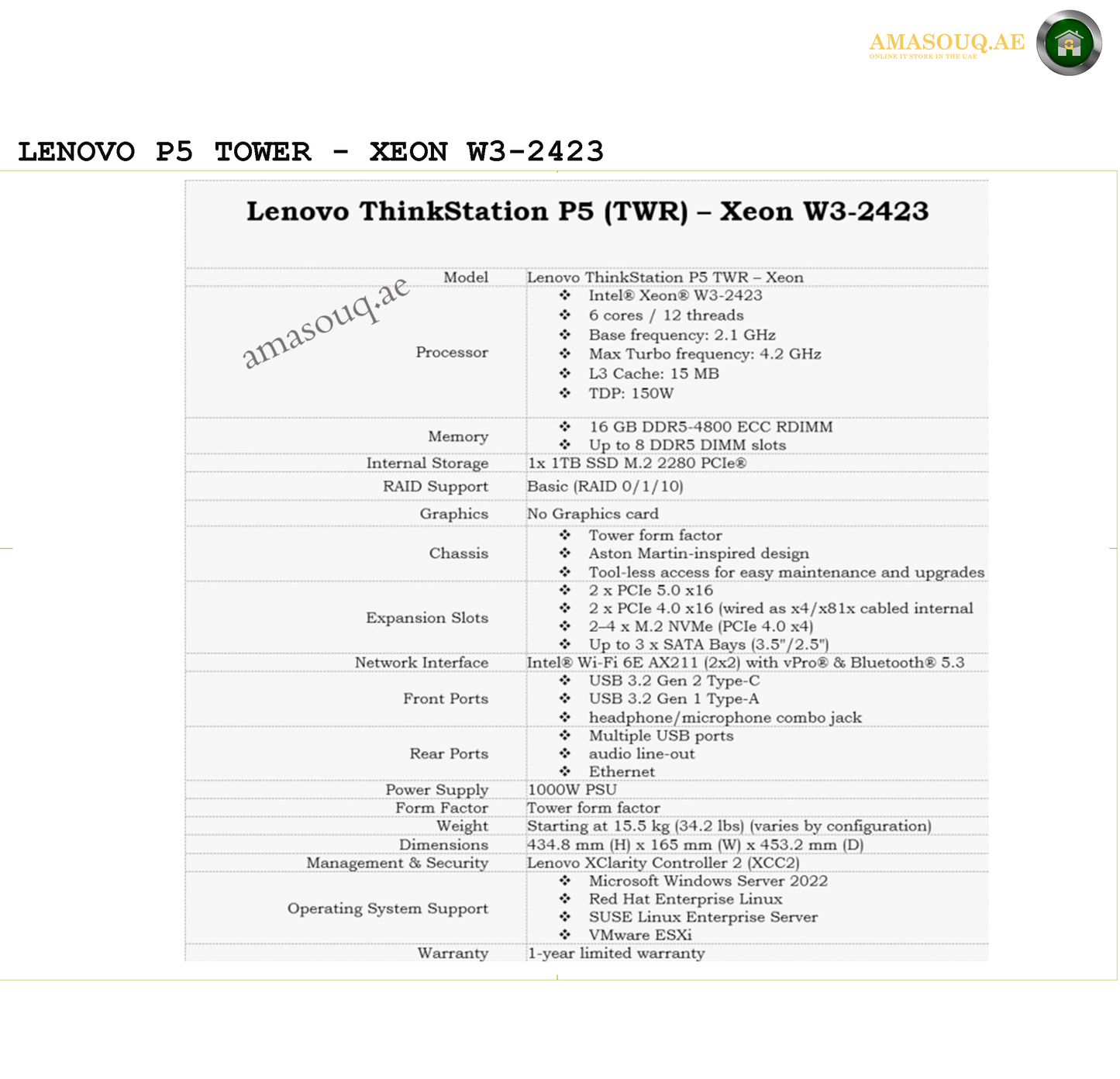 Lenovo ThinkStation P5 Tower