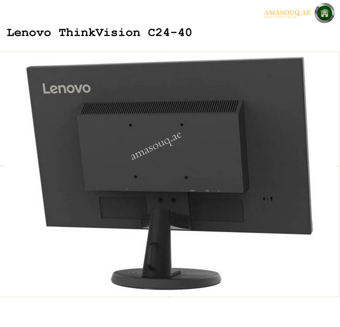 Lenovo ThinkVision C24-40 Monitor – 24" FHD Display for Work & Study