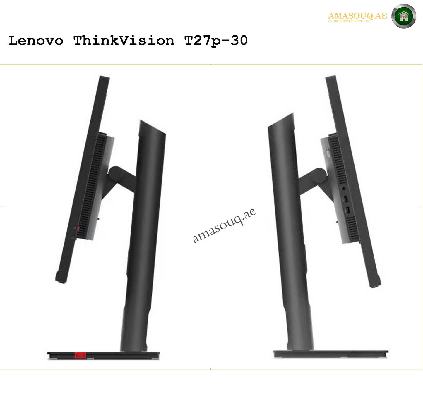 Lenovo ThinkVision T27p-30 Monitor – 27" 4K UHD Display for Professionals