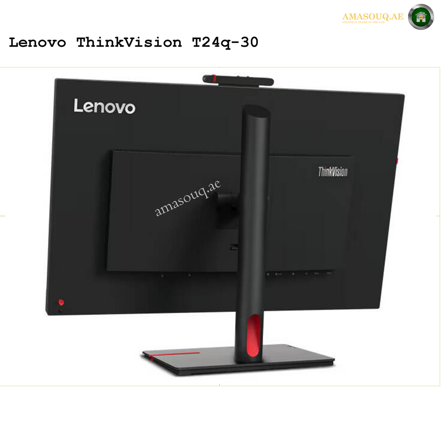Lenovo ThinkVision T27hv-30 Monitor – 27" QHD Display for Work & Meetings