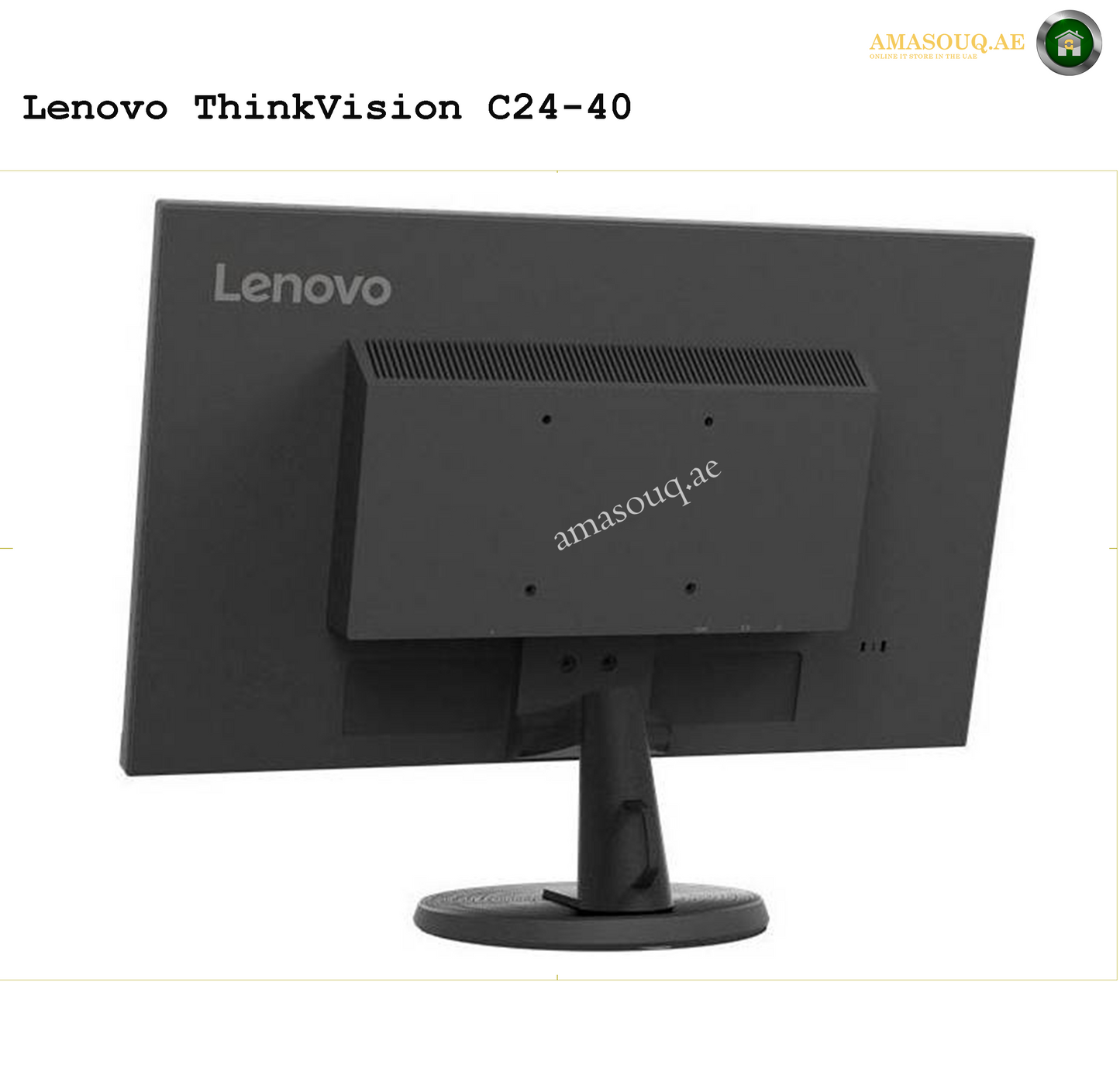 Lenovo ThinkVision C24-40 Monitor – 24" FHD Display for Work & Study
