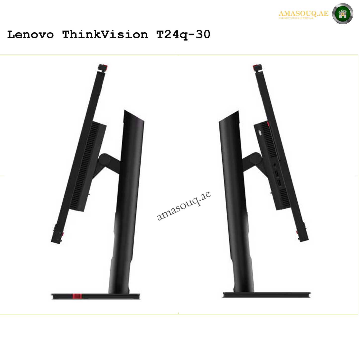 Lenovo ThinkVision T27hv-30 Monitor – 27" QHD Display for Work & Meetings