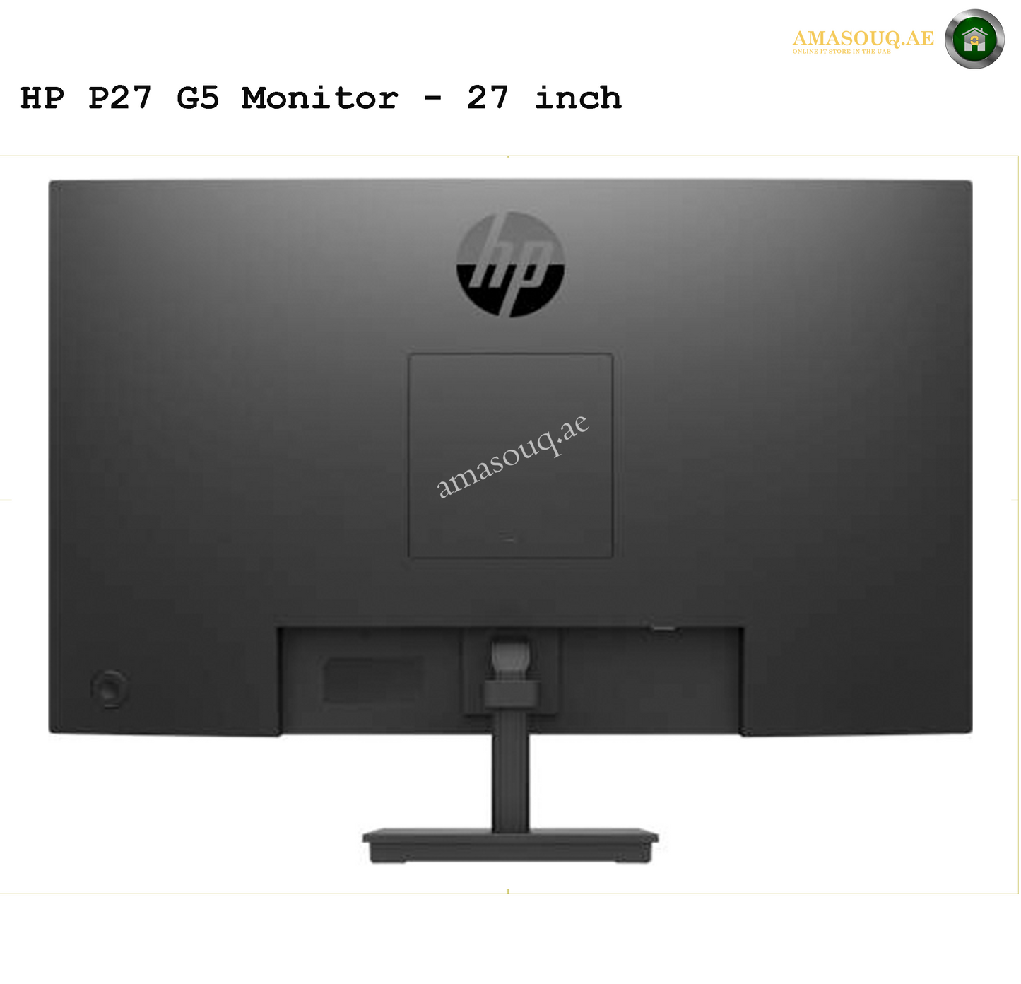 HP P27 G5 - 27" | AMASOUQ.AE SIDE BAK VIEW
