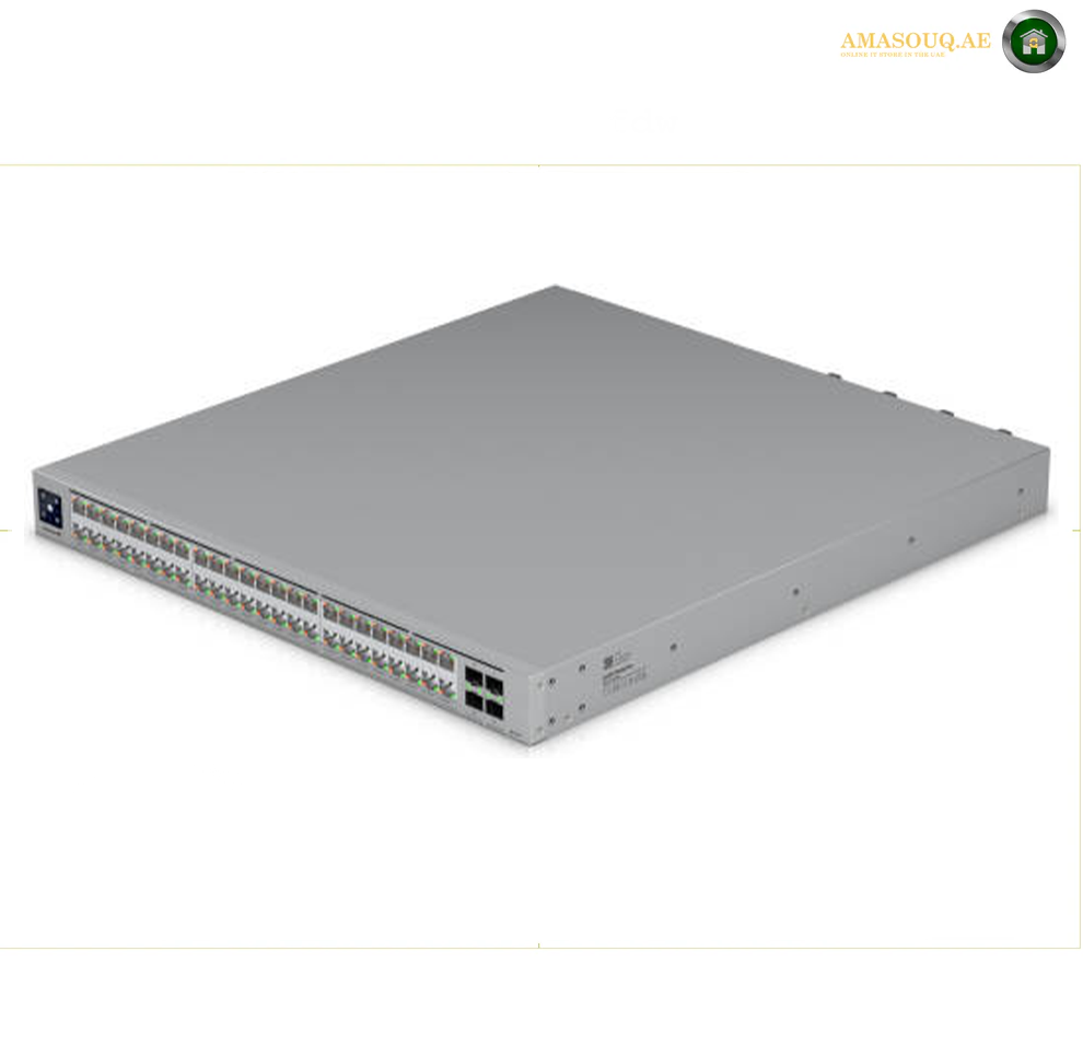 Ubiquiti UniFi ECS 48 PoE Enterprise Switch, 48 Port Layer 3 PoE Plus Plus Plus, 10GbE RJ45 25G SFP28 Uplinks, 2150W Power Budget, Etherlighting | ECS-48-PoE