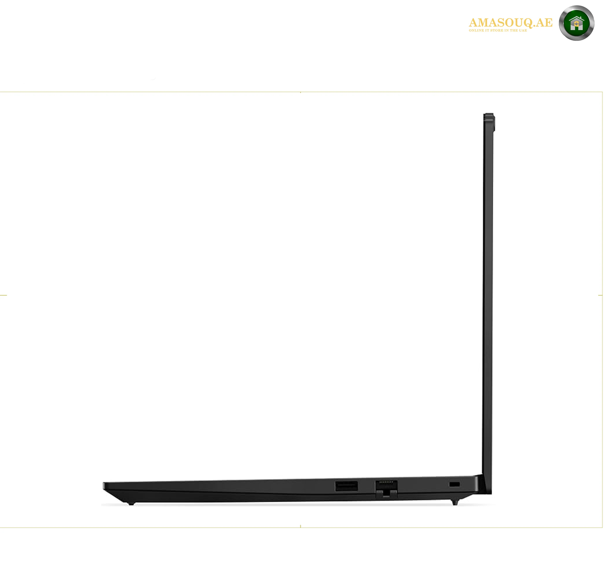 Lenovo ThinkPad E14 Gen 7 laptop side profile showcasing its portable business design | 21SYS8B700