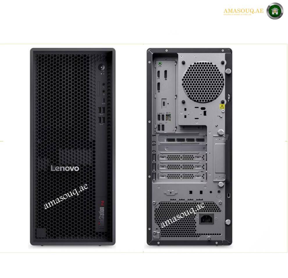 Lenovo ThinkStation P4 Tower Workstation 30KNS03700 front view| back