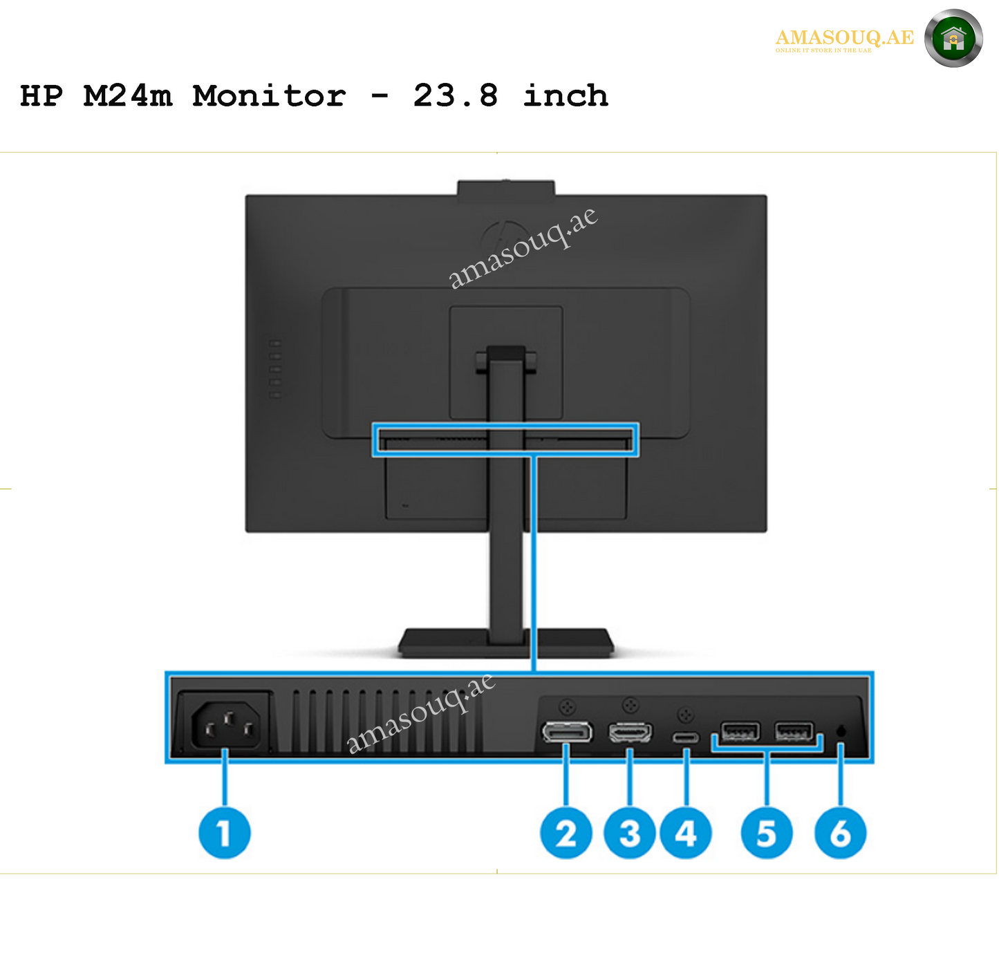 HP M24m Conferencing - 23.8" | AMASOUQ.AE PORT VIEW