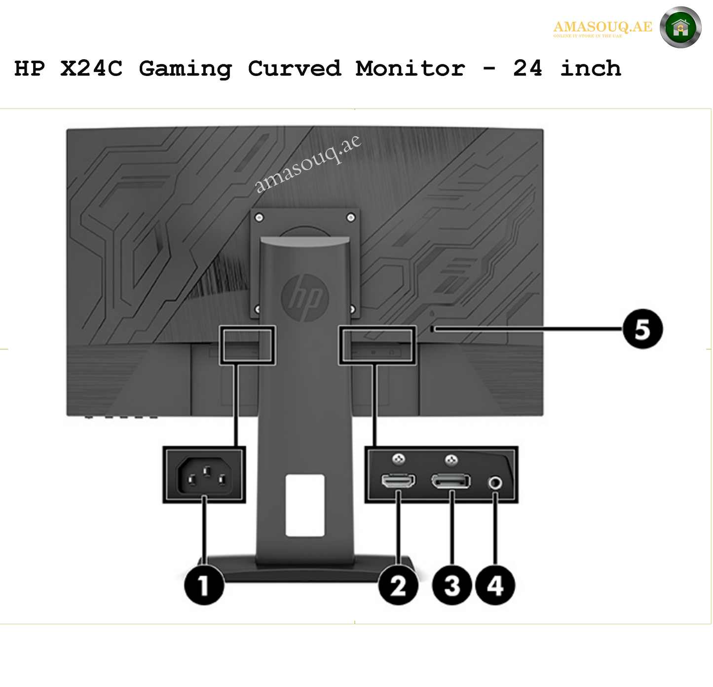 HP X24C Gaming - 23.6" | AMASOUQ,AE PORT VIEW