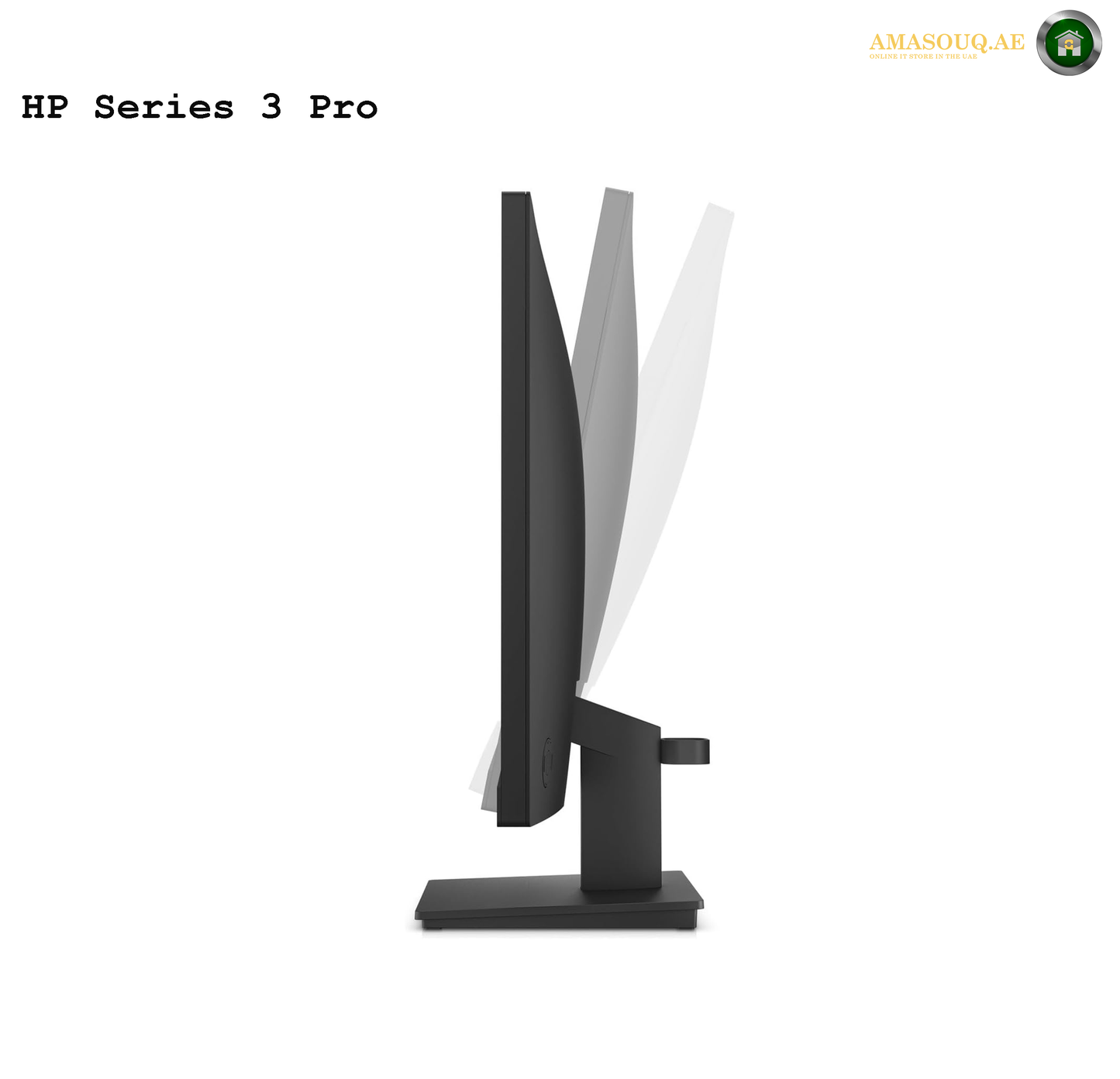 HP S3 PRO 324pv FHD Monitor, 24" IPS Display, FHD Resolution, 100Hz Refresh Rate, Height adjustable, 5ms Response Time, Low Blue Light, Flicker Free, 3H Hardness