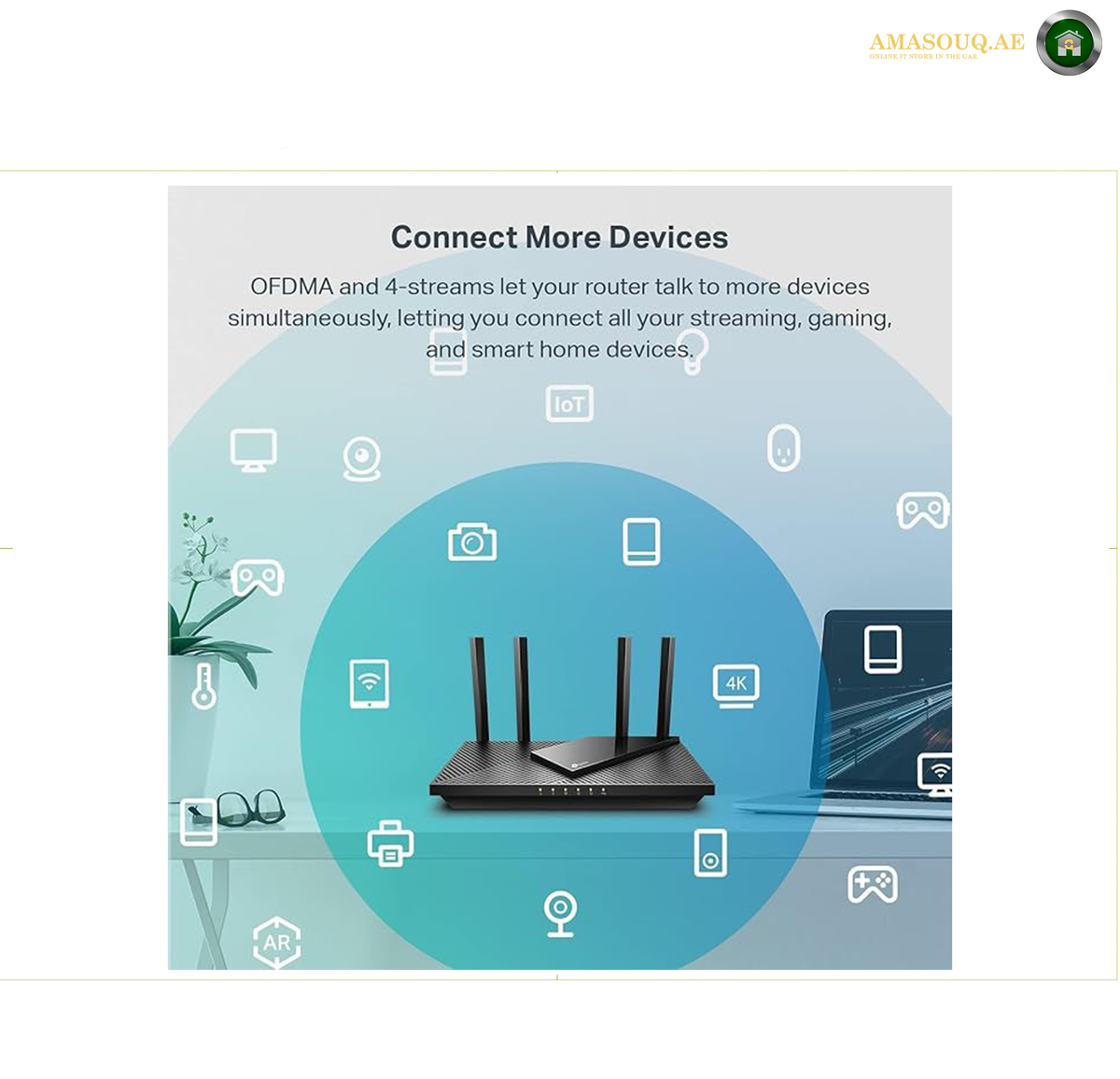 TP-Link Archer AX56 Router with Six Fixed High-Performance Antennas