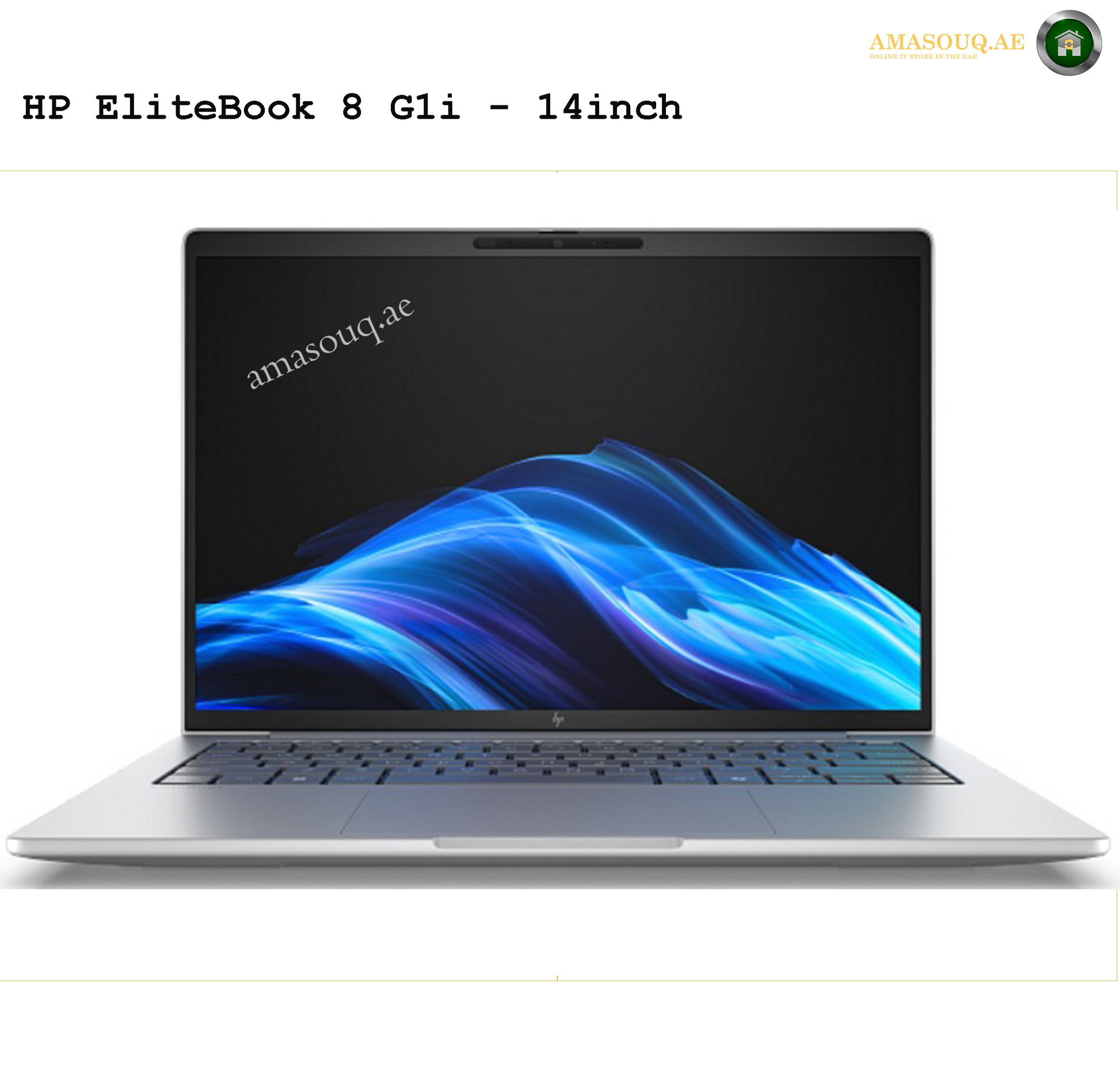 HP EliteBook 8 G1i DOS - 14.0 inch | AMASOU.AE FRONT VIEW