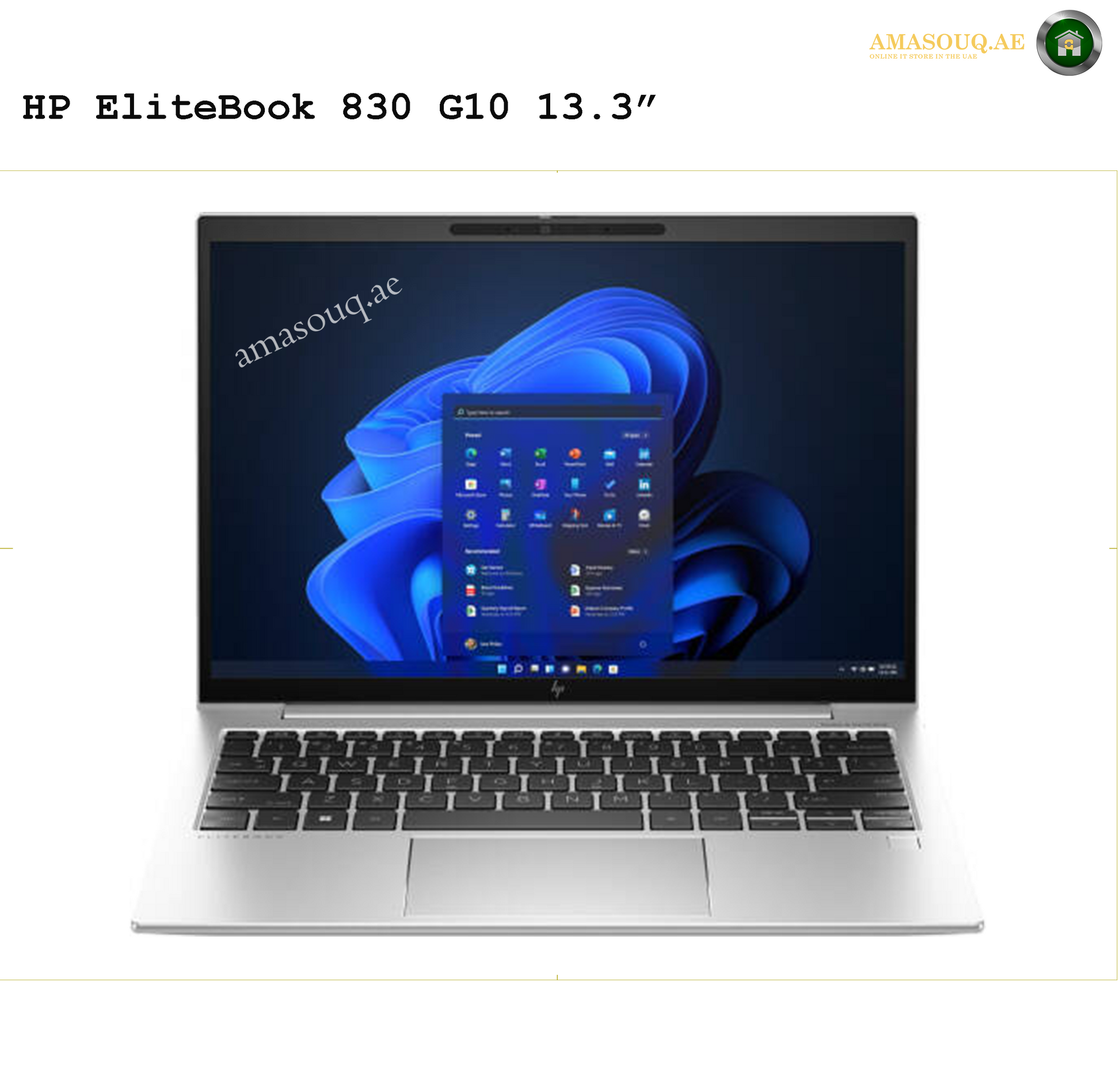 HP EliteBook 830 G10 W11Pro - 13.3" | AMASOUQ.AE FRONT VIEW