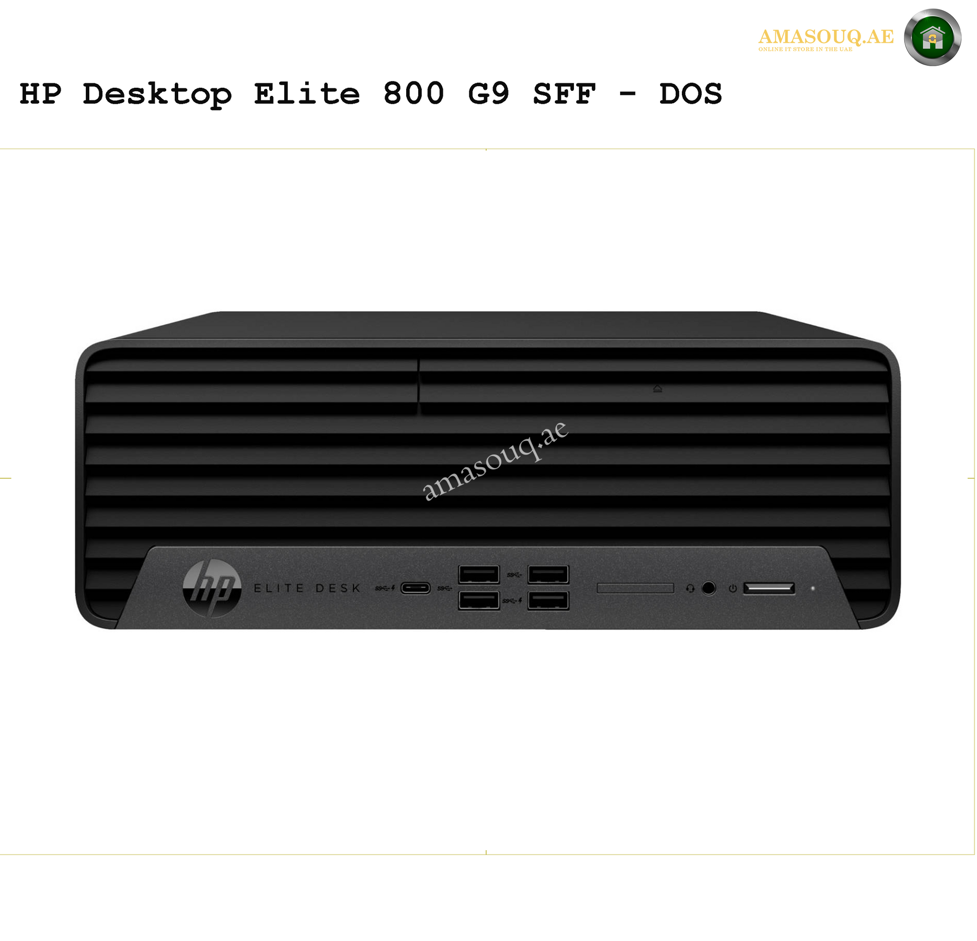 HP Elite 800 G9 SFF - DOS | AMASOUQ.AE FRONT VIEW