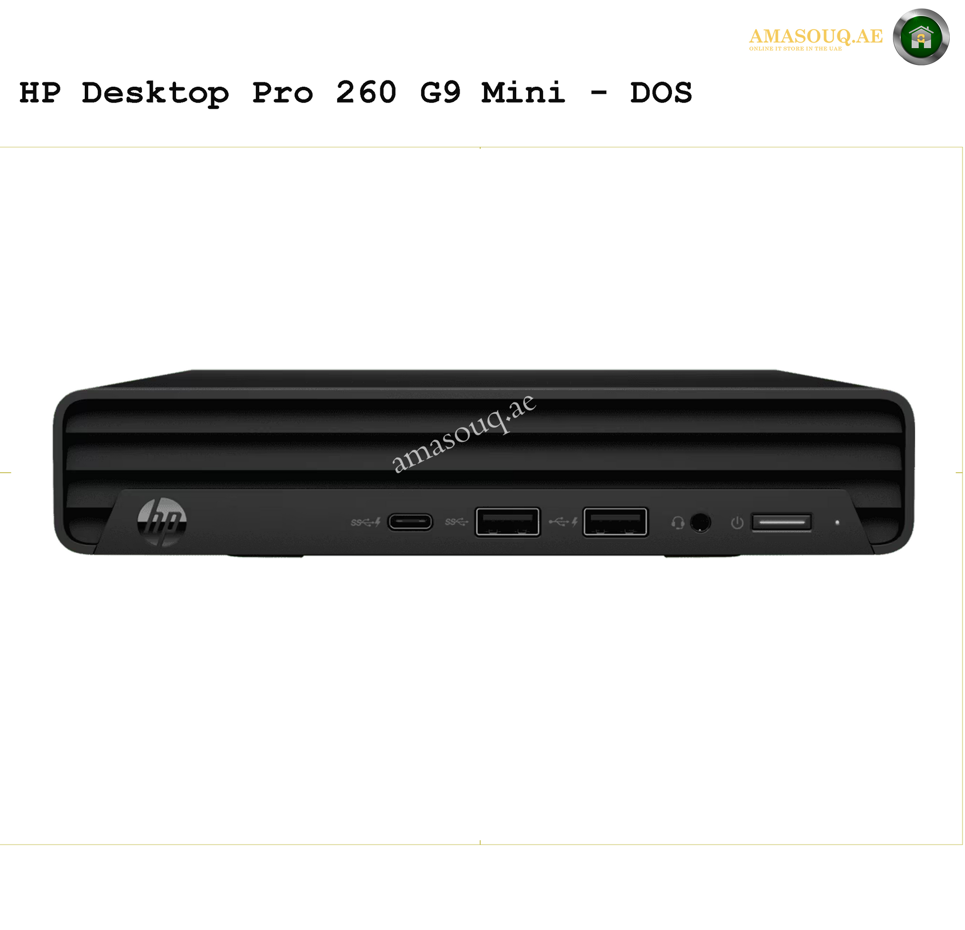 HP Pro 260 G9 Mini Desktop | AMASOUQ.AE FRONT VIEW