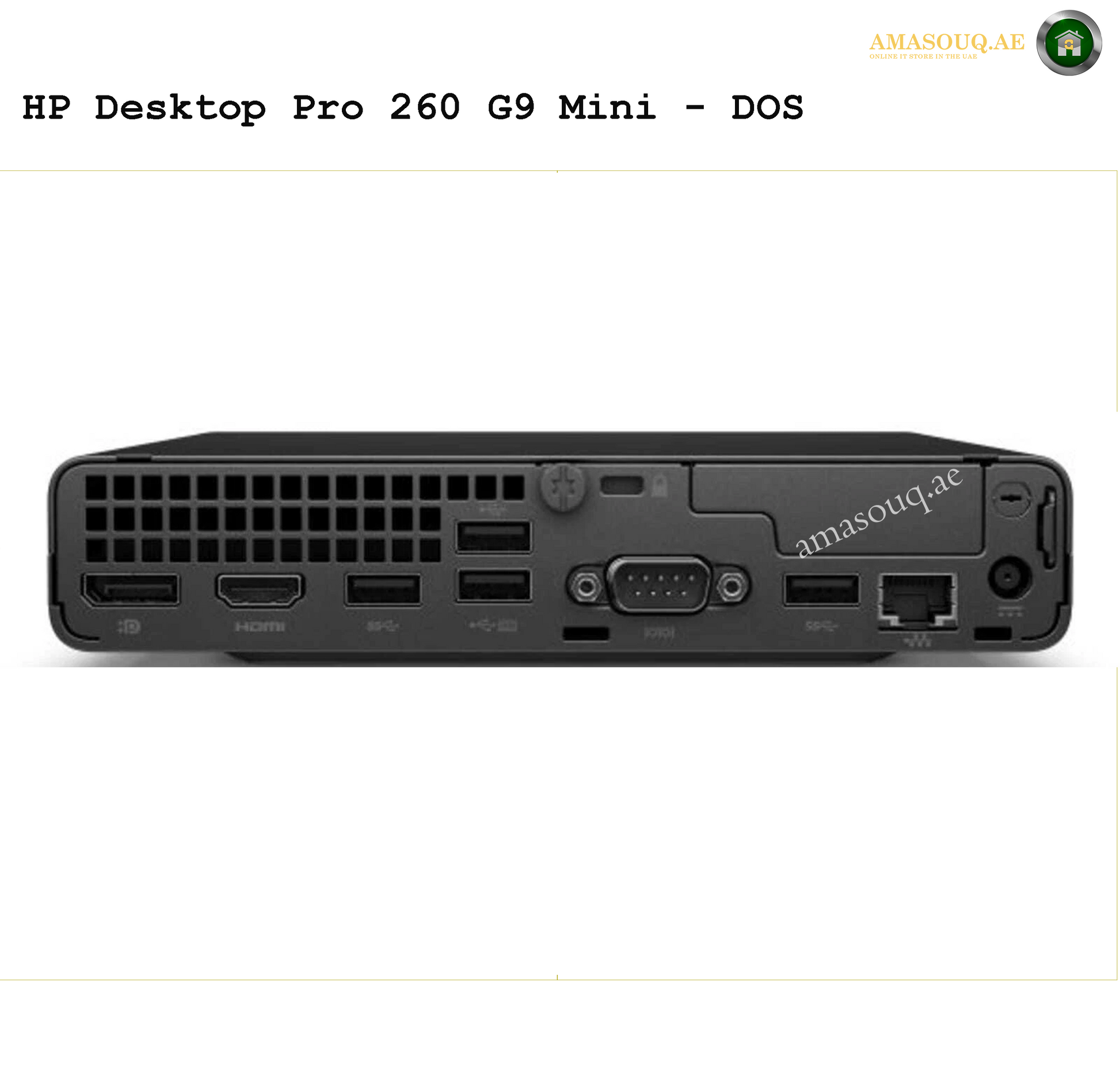 HP Pro 260 G9 Mini Desktop | AMASOUQ.AE BACK VIEW