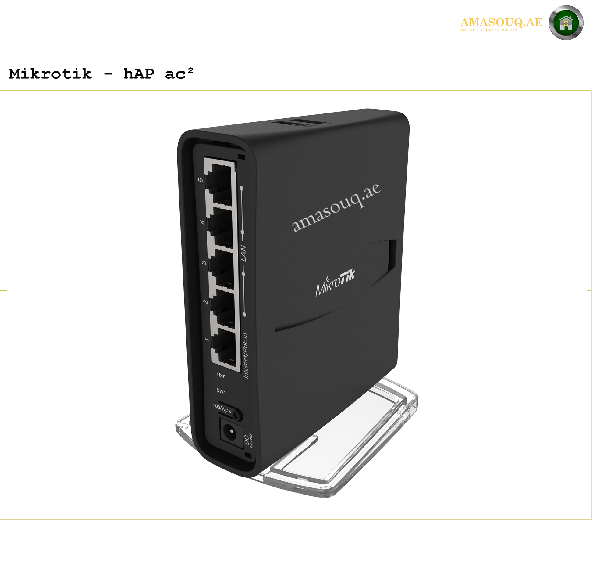 Mikrotik router hap ac2 | AMASOUQ.AE FRONT VIEW