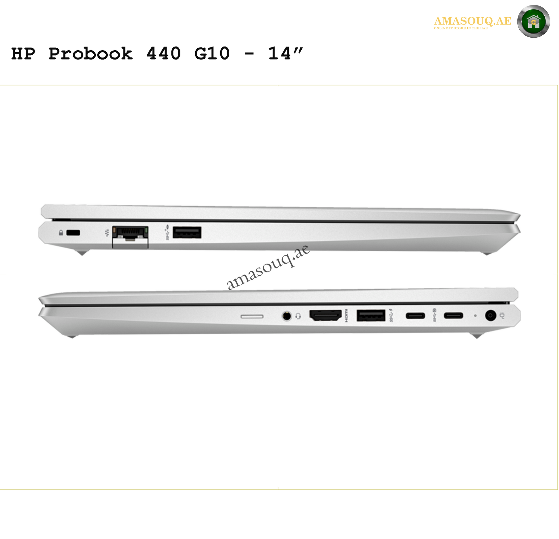 HP ProBook 440 G10 14-Inch Notebook – DOS | amasouq.ae port view