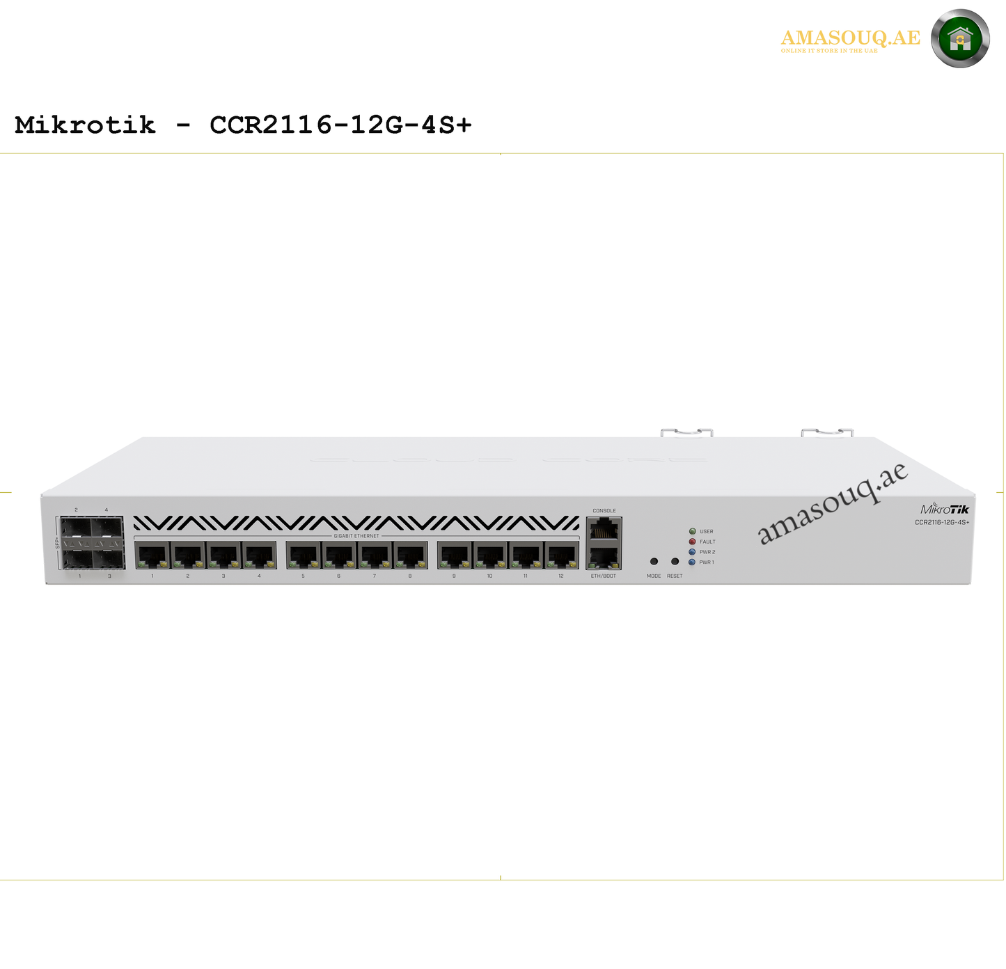 MikroTik CCR2116-12G-4S+ | AMASOUQ.AE FRONT VIEW