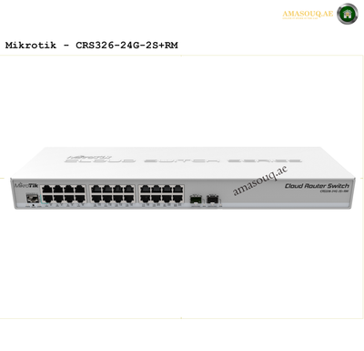 Mikrotik Cloud Router Switch CRS326-24G-2S+RM on AMASOUQ.AE FRONT VIEW