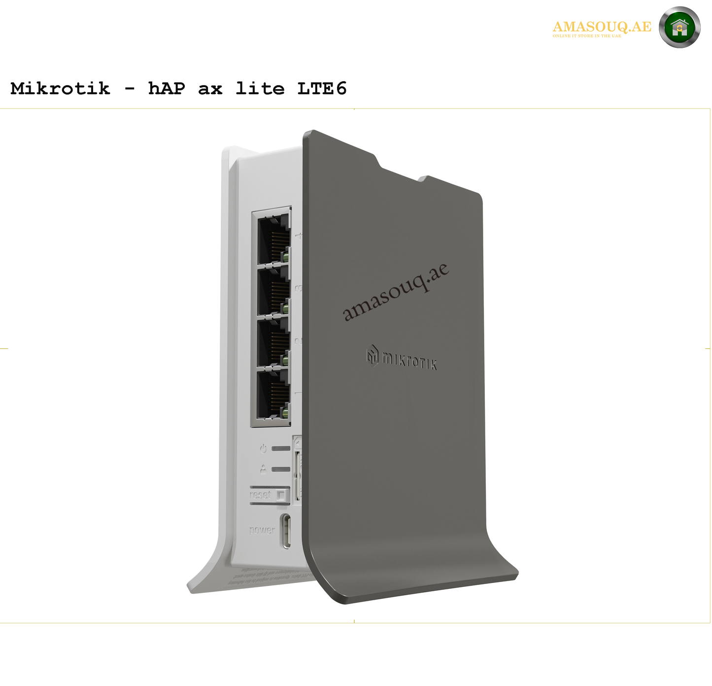 Mikrotik HAP ax lite LTE6 router Side View | AMASOUQ.AE