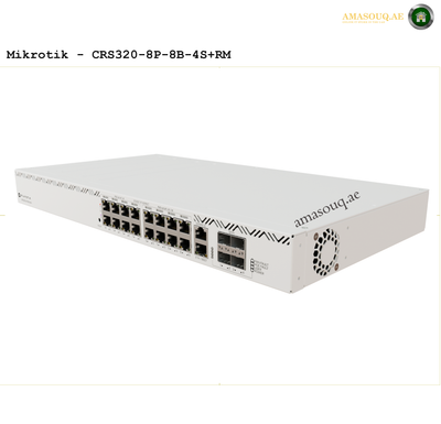 Mikrotik CRS320-8P-8B-4S+RM at AMASOUQ.AE- side view