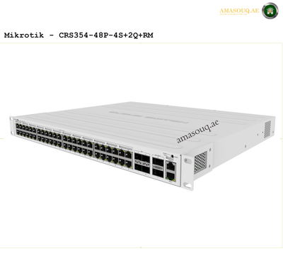 Mikrotik CRS354-48P-4S+2Q+RM network switch at AMASOUQ.AE side view