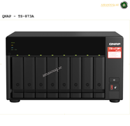 QNAP TS-873A-8G 8-bay | QNAP Diskless 8 Bay High-Performance NAS Server, AMD Ryzen Embedded V1500B Processor, 2.2 GHz, 8GB DDR4 RAM, 2x2.5GbE Ports, Two PCIe Gen3 Slots | TS-873A-8G |  Free Warranty 2-3 Years | amasouq.ae